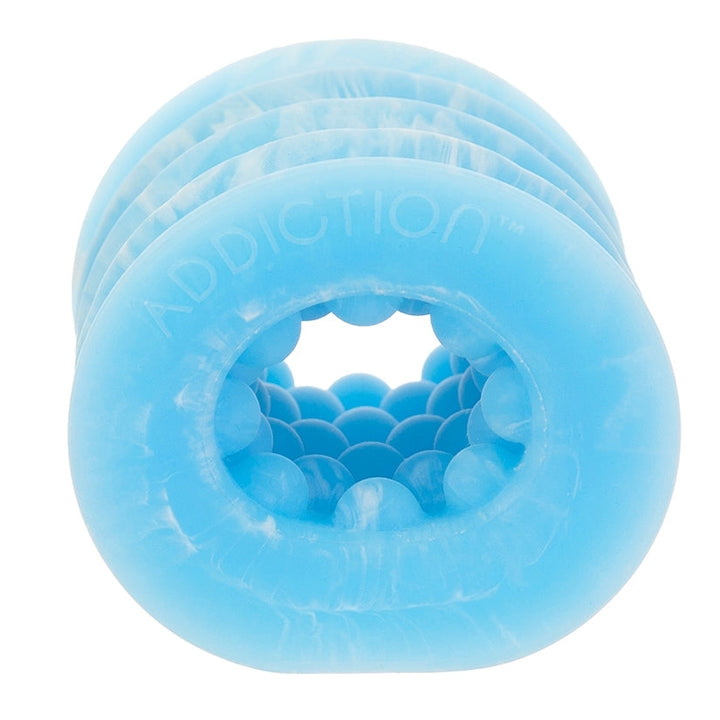 Bms Addiction Silicone Stroker Glow in the Dark-Blue