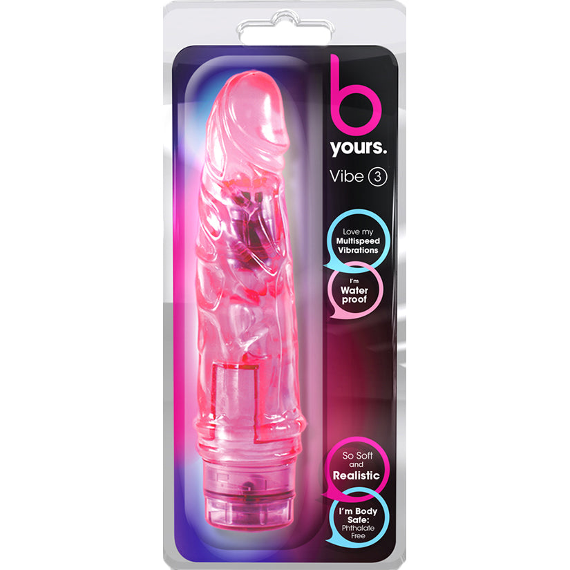 B Yours Cock Vibe #3 Realistic Vibrator in Pink