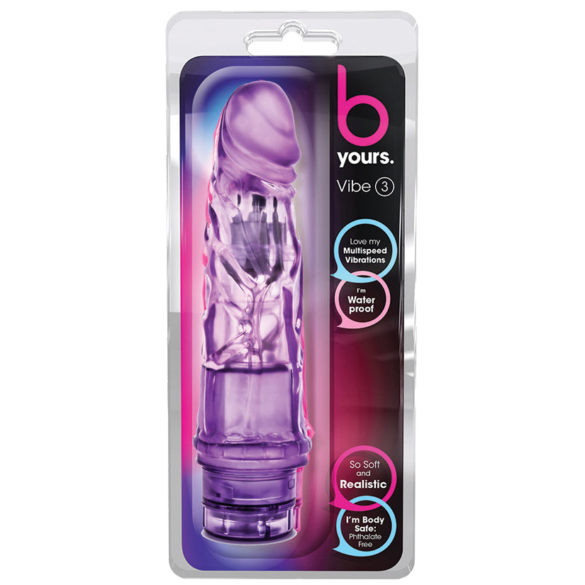 B Yours Cock Vibe #3 Realistic Vibrator in Purple