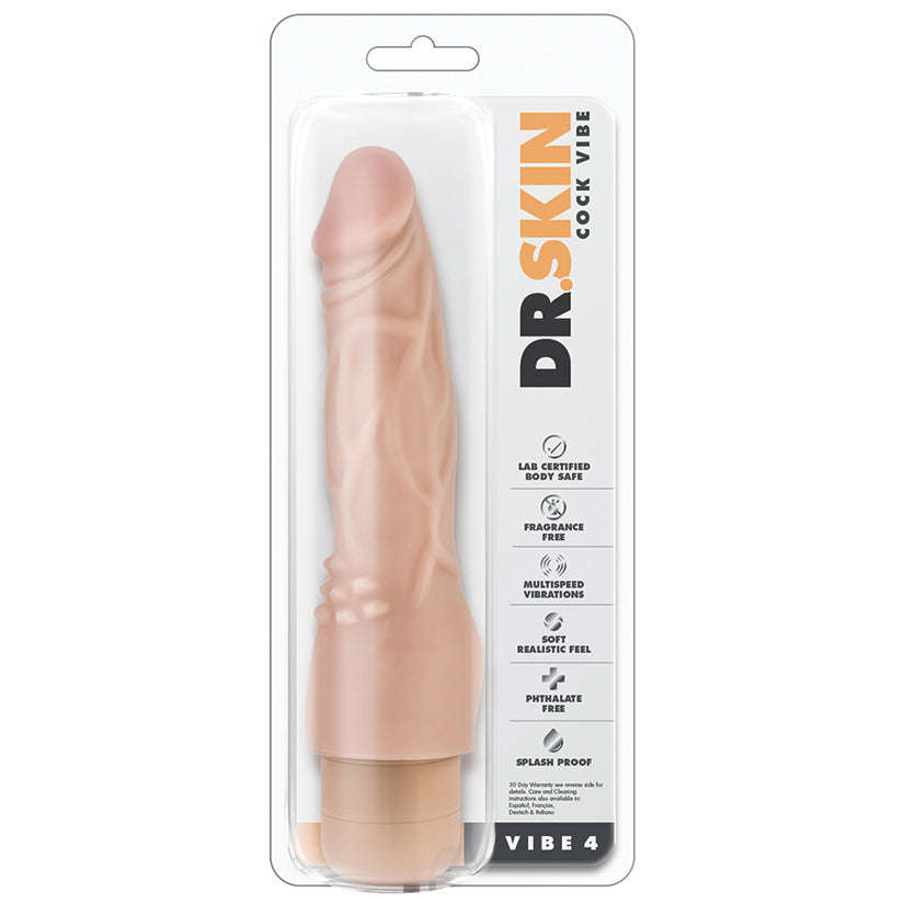 Dr. Skin Cock Vibe #4 Realistic Vibrator with Clitoral Nubs