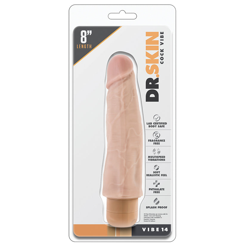 Dr. Skin Cock Vibe 14 Realistic 8 Inch Vibrator, Beige