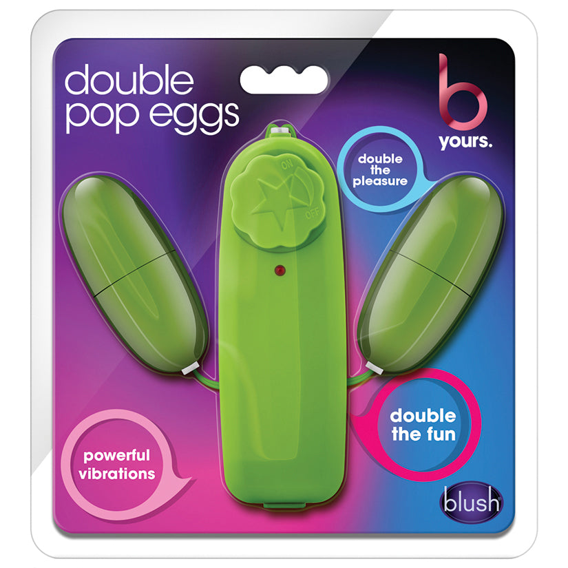B Yours Double Pop Eggs Dual Vibrating Eggs in Lime