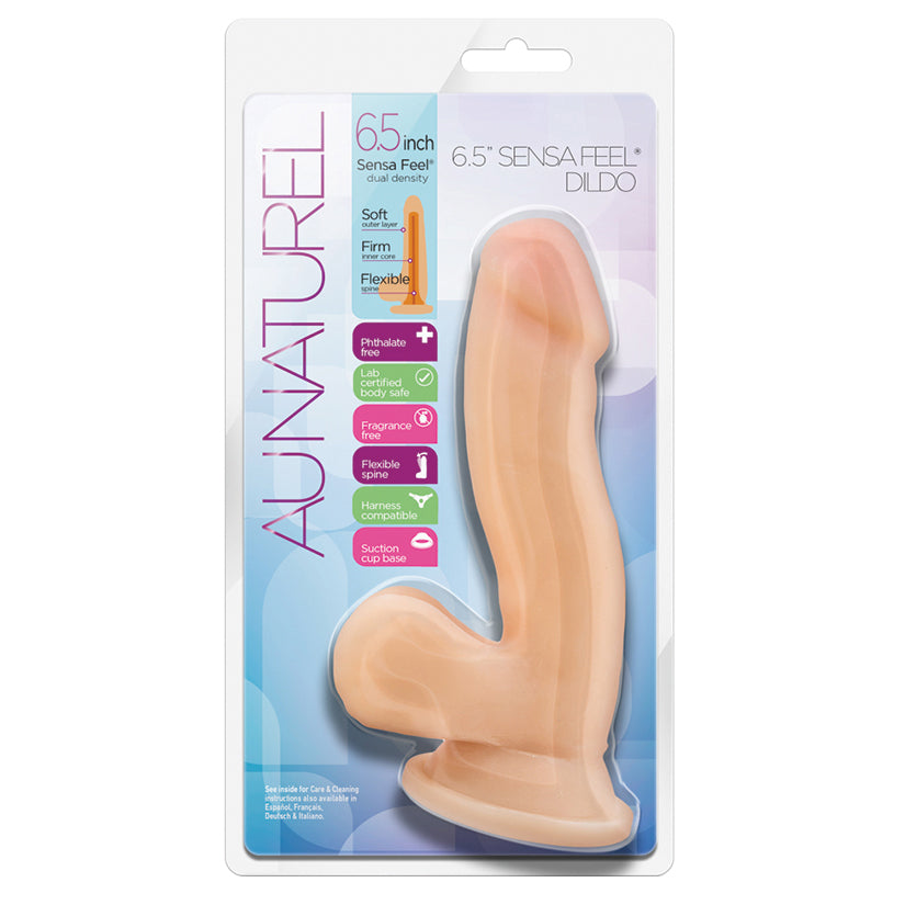 Au Naturel 6.5 Inch Sensa Feel Dual Density Dildo