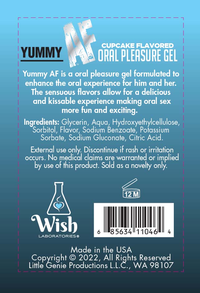Yummy AF Oral Pleasure Gel Cupcake