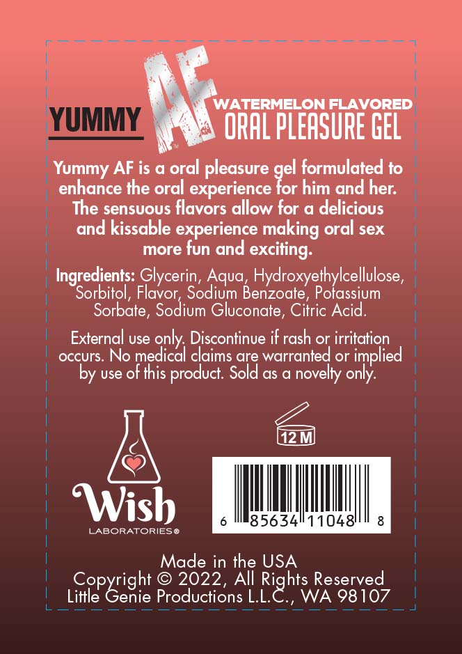 Yummy AF Oral Pleasure Gel Watermelon