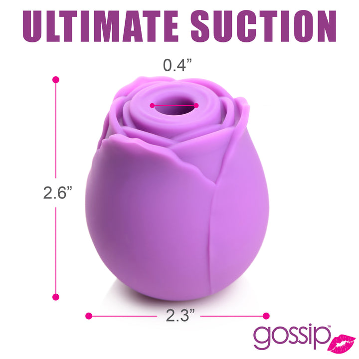 10X Rose Flirt Silicone Clitoral Suction Stimulator