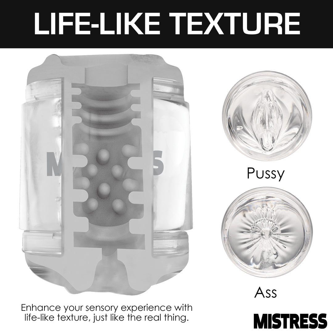 Double Shot Pussy and Ass Stroker, Clear