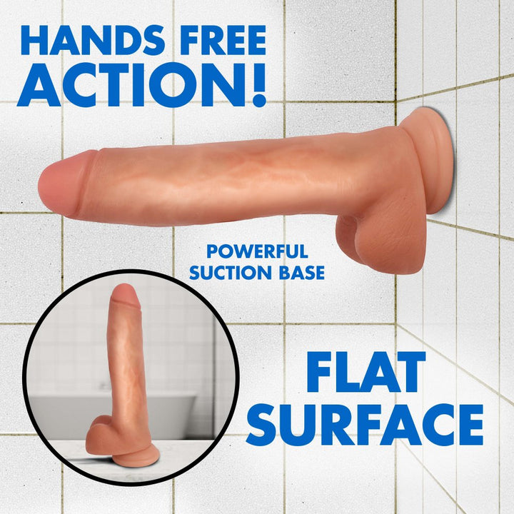Flesh Jock 11 Inch Huge Realistic Dildo w/ Suction Cup & Balls