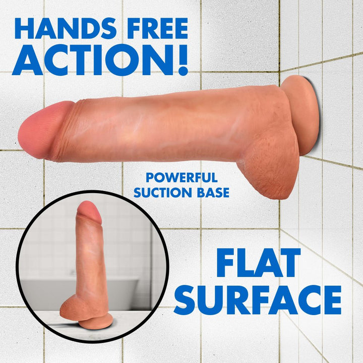 JOCK 12 Inch HUGE Realistic Dildo Suction Cup Base
