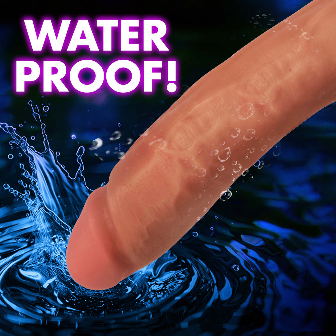 10 Inch Light Bareskin Jock Realistic Vibrating Dildo - Large Vibrating Dildo - Huge Vibrating Dildo