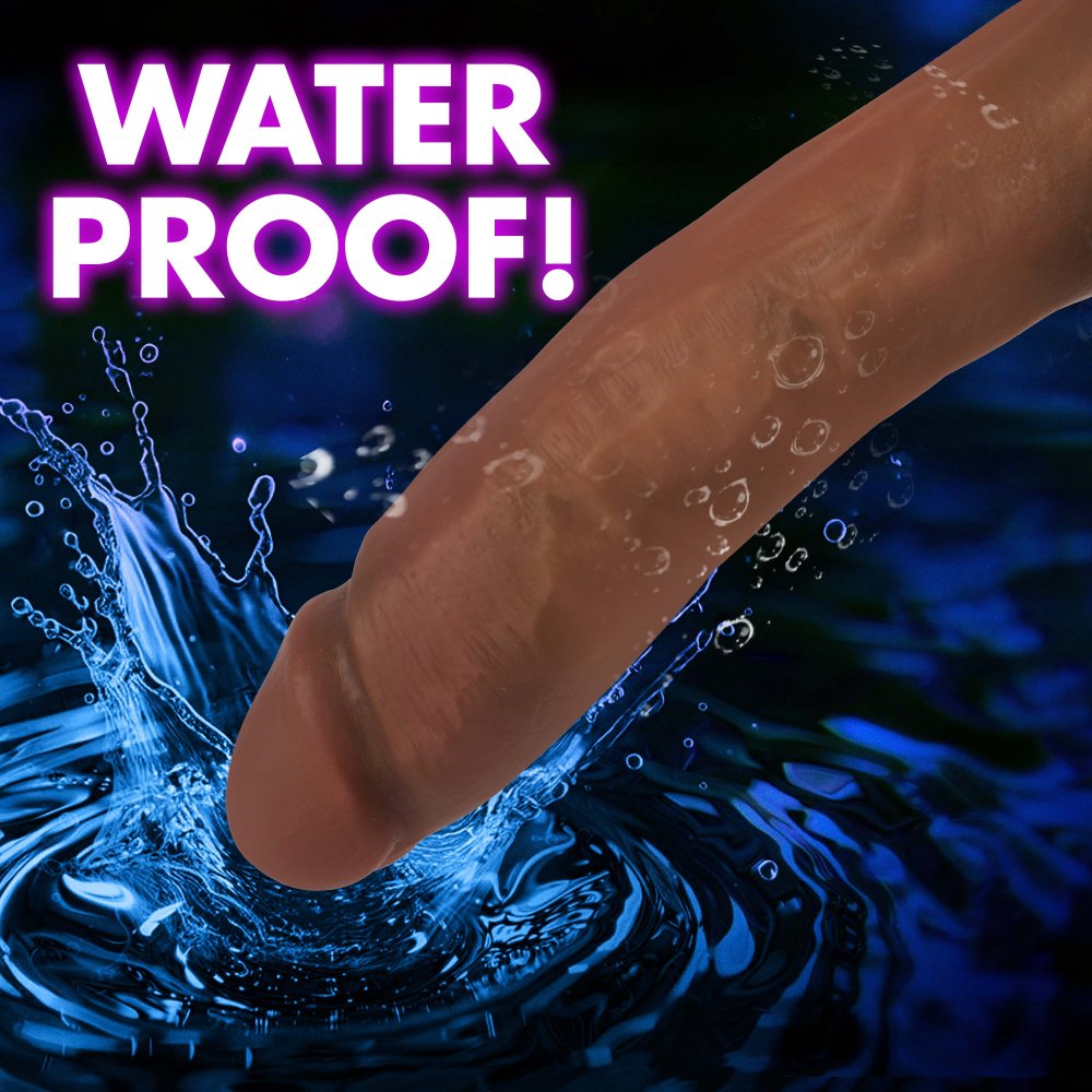 Jock Dark 10 Inch Realistic Vibrating Dildo w/ Suction Cup & Balls
