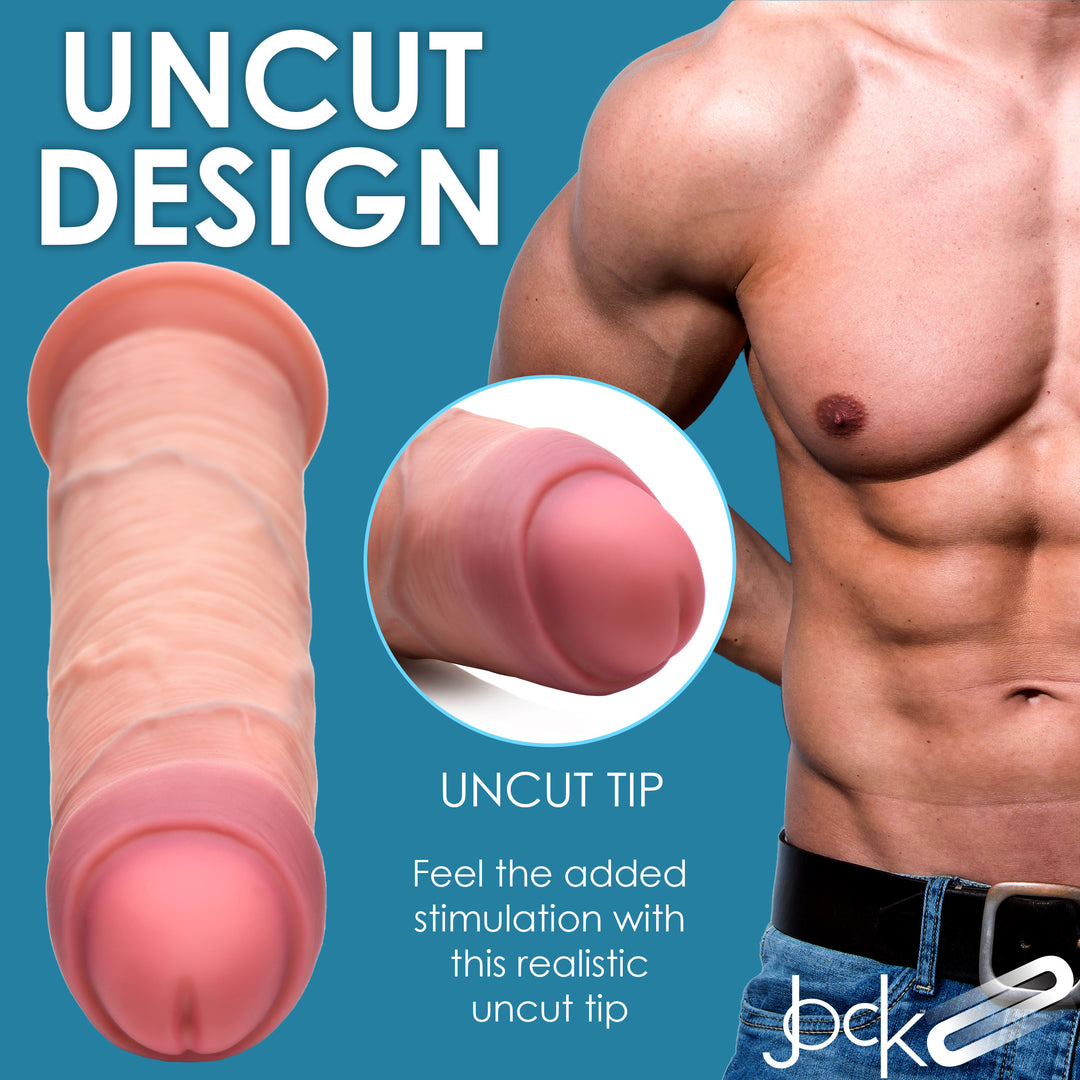 Jock 8.5 Inch Dual Density Uncut Dildo