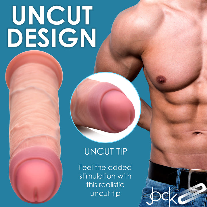 Jock 8.5 Inch Dual Density Uncut Dildo