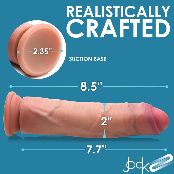 Jock 8.5 Inch Dual Density Uncut Dildo