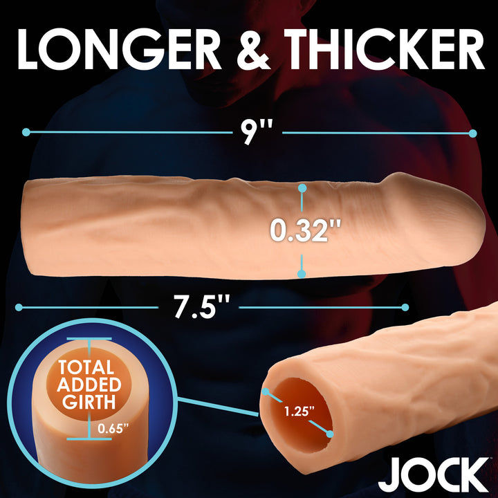 Jock Extra Long 1.5 Inch Penis Extension, Light