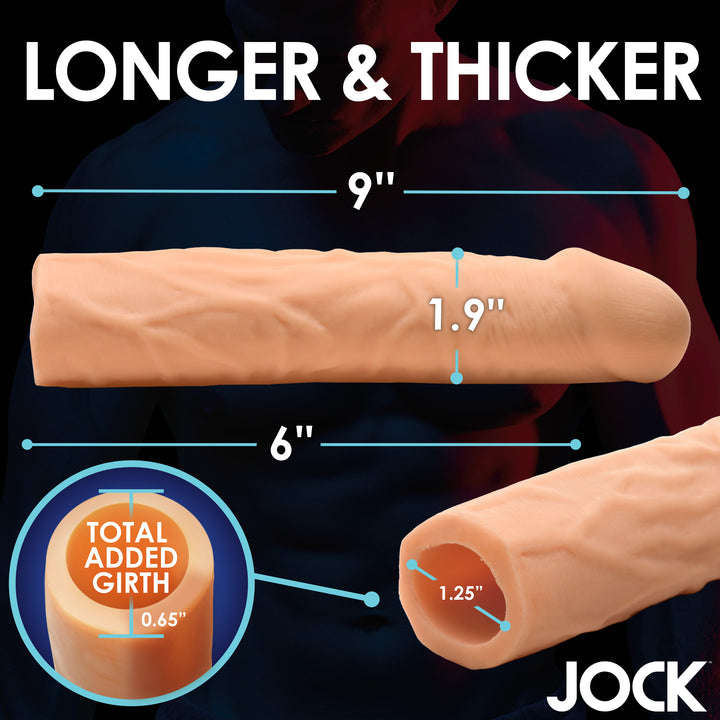 Jock Extra Long 3 Inch Penis Extension, Light