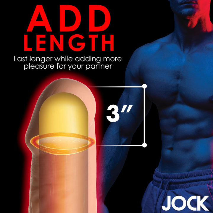 Jock Extra Long 3 Inch Penis Extension, Light
