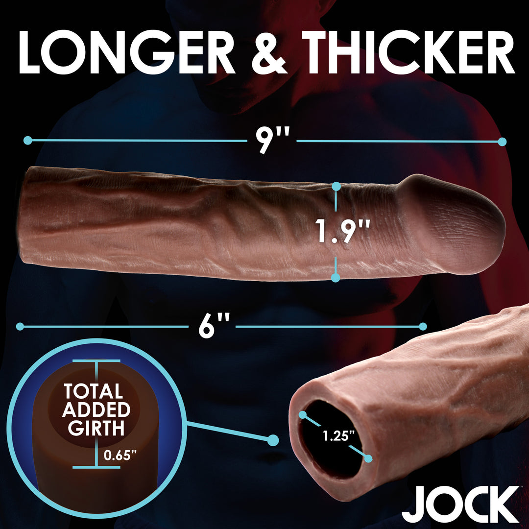 Jock Extra Long 3 Inch Penis Extension, Dark