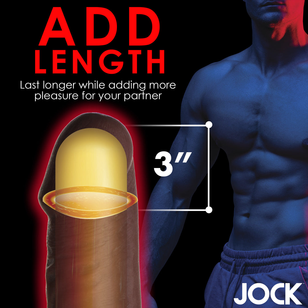 Jock Extra Long 3 Inch Penis Extension, Dark