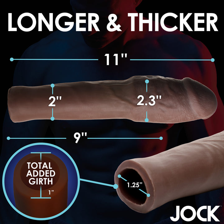 Jock Extra Thick 2 Inch Penis Extension, Dark
