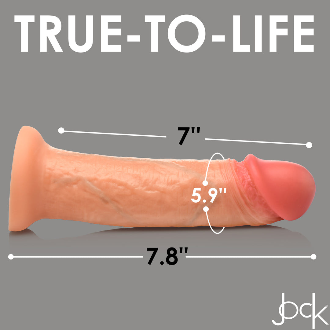 Jock 8 Inch Real Skin Silicone Dildo
