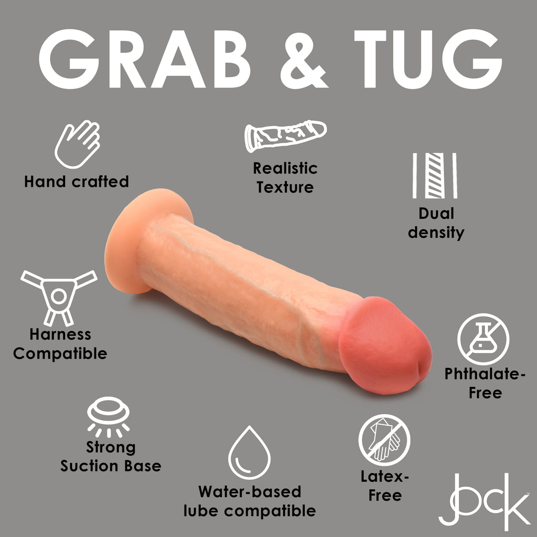 Jock 8.5 Inch Real Skin Silicone Dildo