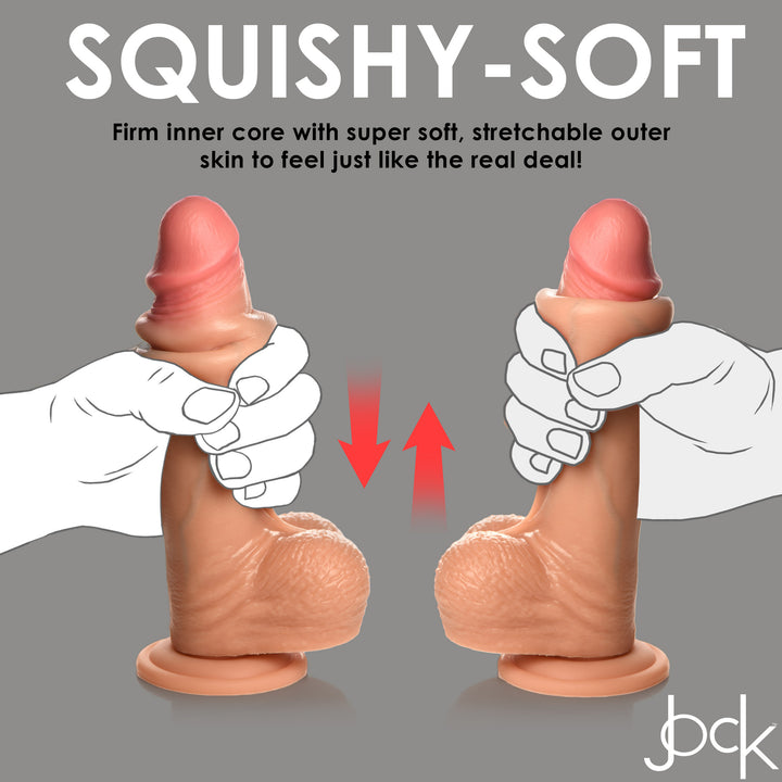 Jock 8 Inch Real Skin Silicone Dildo with Balls