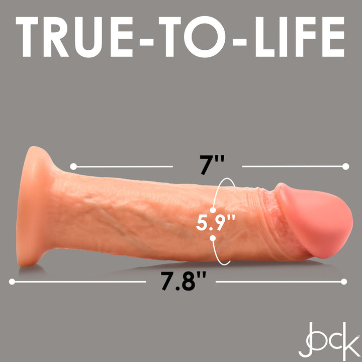 10X Real Skin 8 inch Realistic Vibrating Dildo w/ Suction Cup