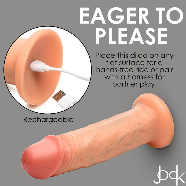 10X Real Skin 8 inch Realistic Vibrating Dildo w/ Suction Cup