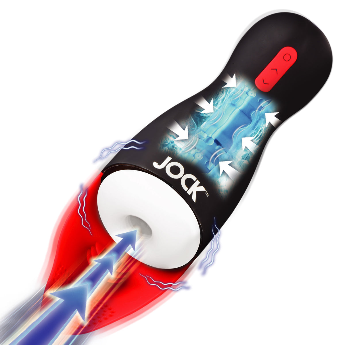 Jock Sucking and Vibrating Masturbator with Ball-Cupping Lip