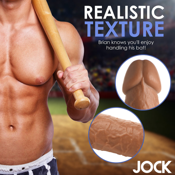 Baseball Brian Realistic Dildo with Balls and Suction Cup