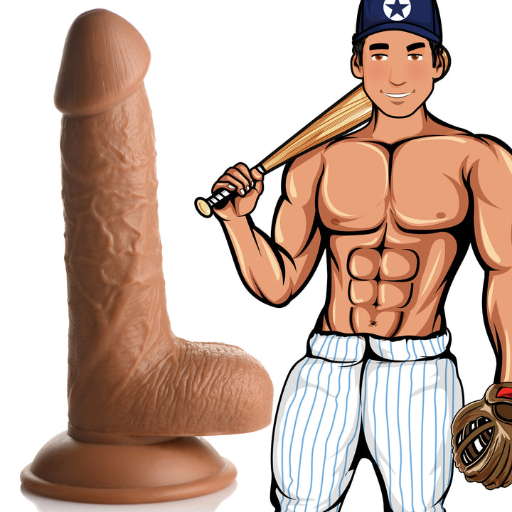 Baseball Brian Realistic Dildo with Balls and Suction Cup