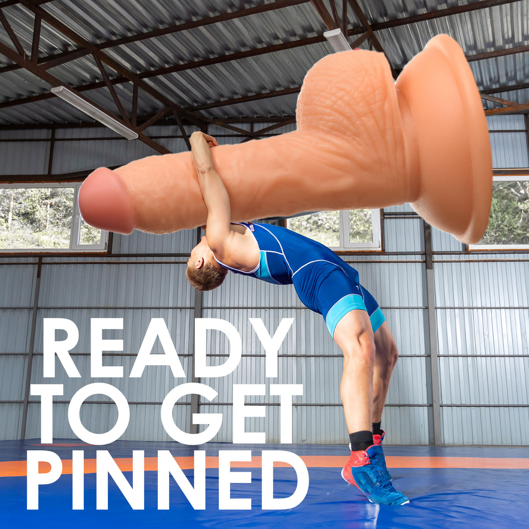 Wrestling Wayne Realistic Dildo with Balls and Suction Cup
