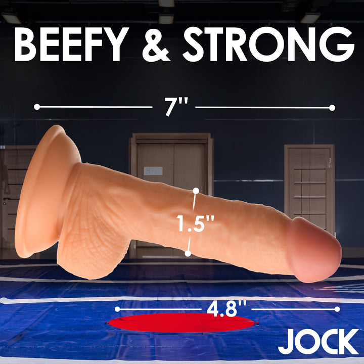 Wrestling Wayne Realistic Dildo with Balls and Suction Cup