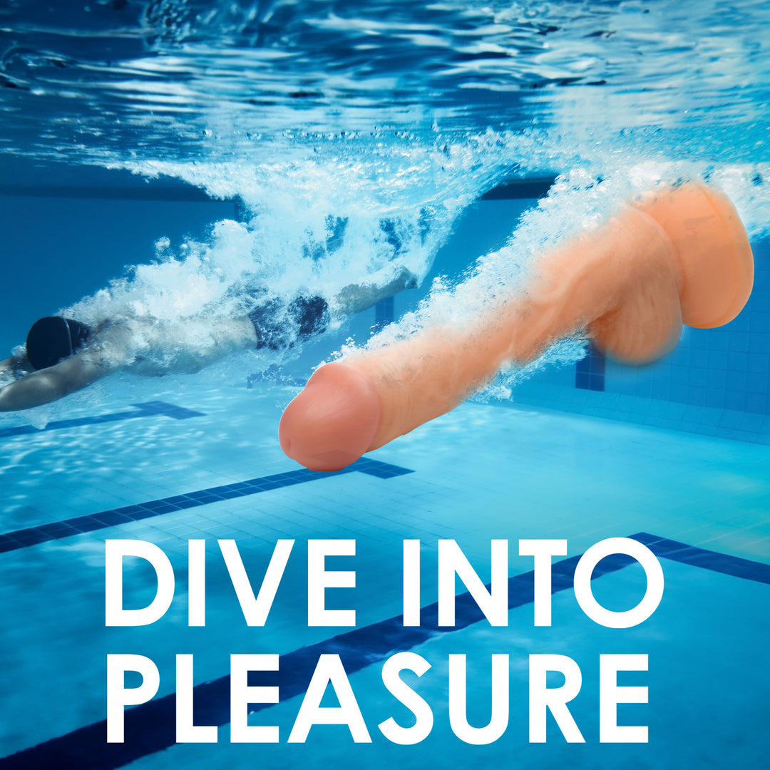Swimming Simon Realistic Dildo with Balls and Suction Cup