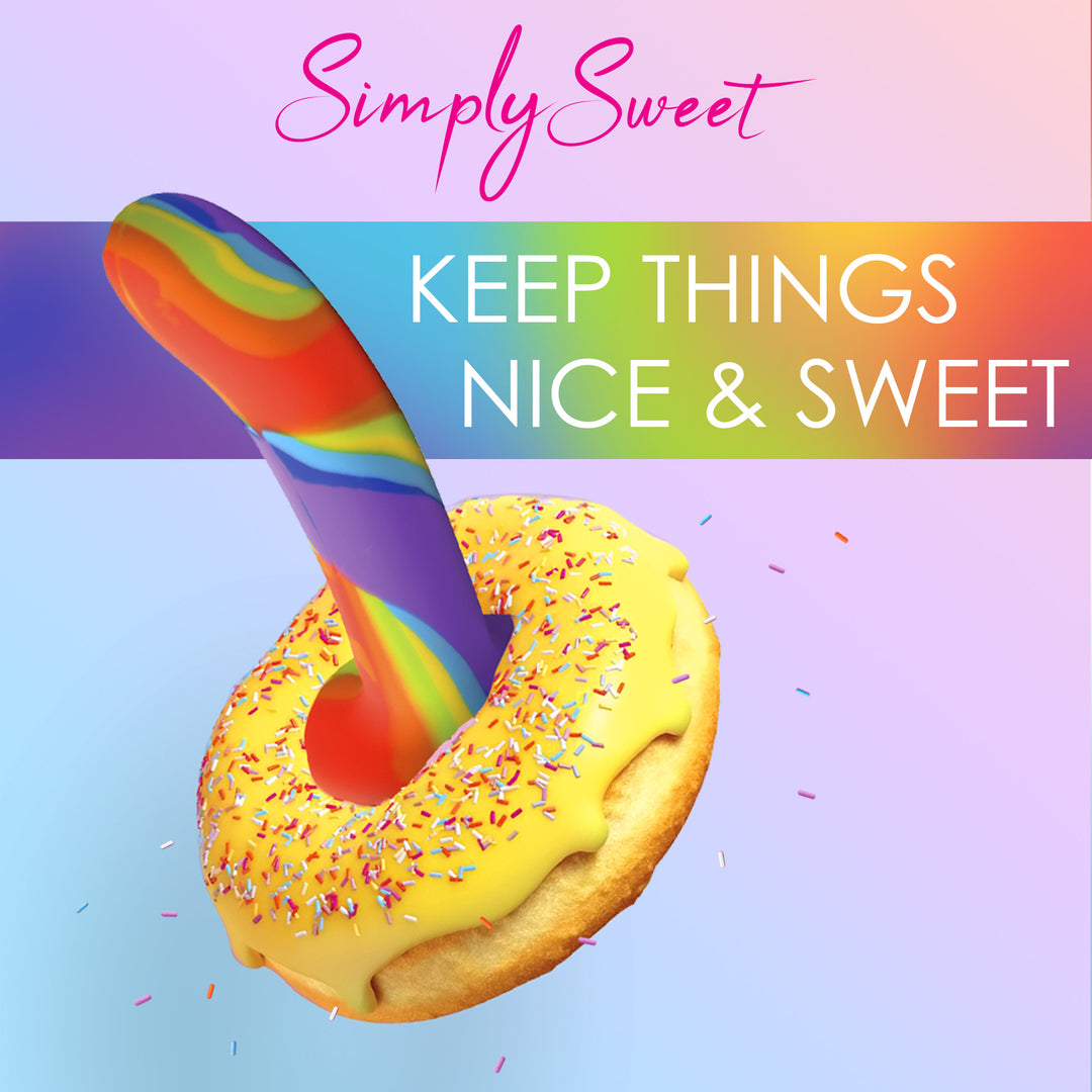 Rainbow Silicone Dildo with Suction Cup Base
