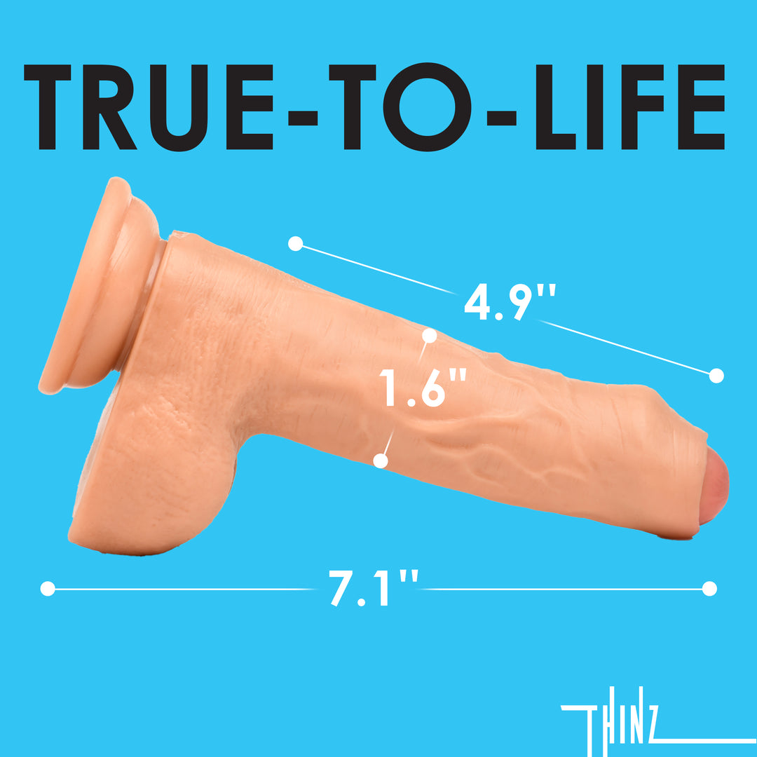 Thinz 7 Inch Uncut Dildo with Balls