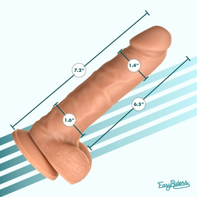 Easy Riders 7 Inch Silicone Dildo with Balls | Available in 3 Colors