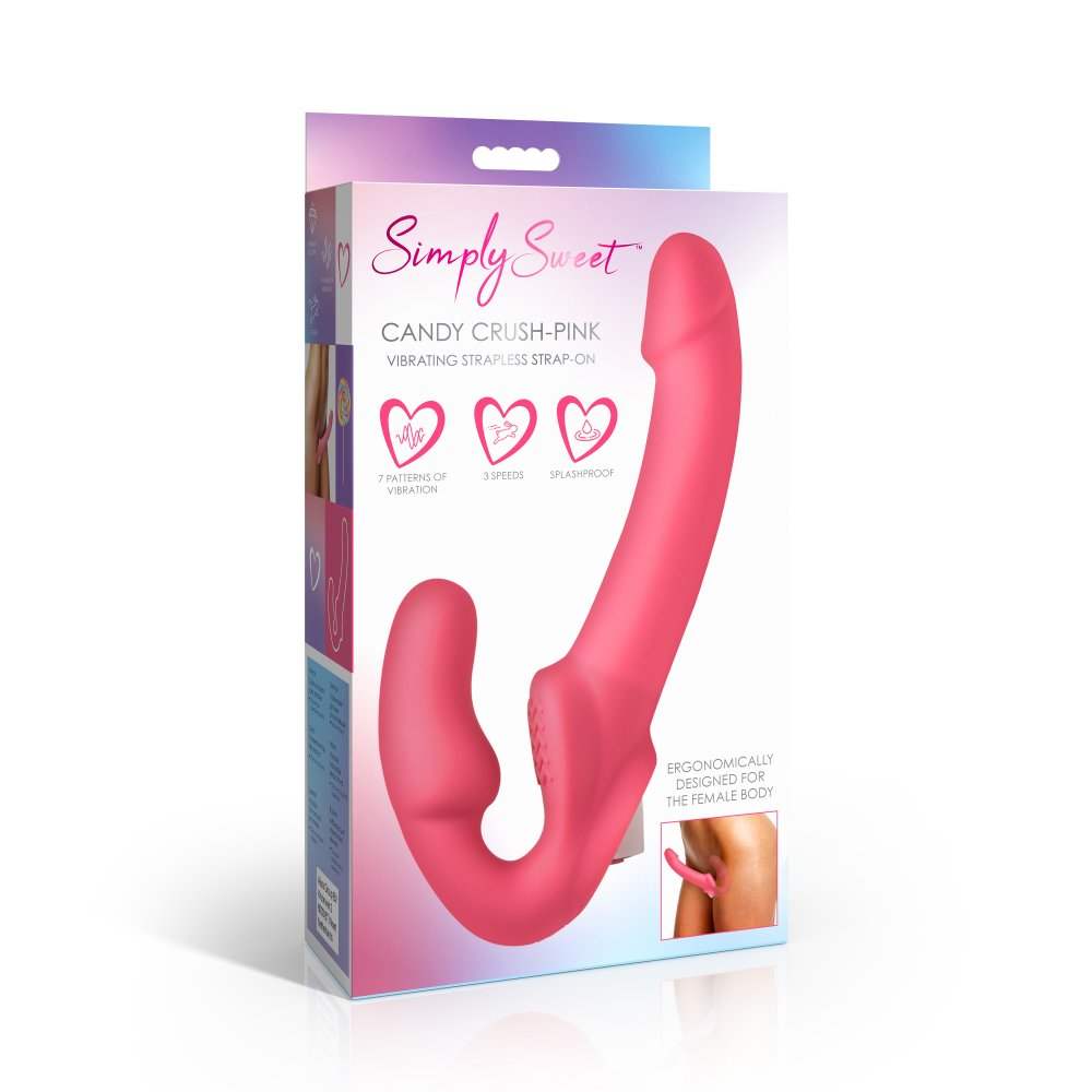 Vibrating Strapless Strap-On Candy Crush Pink