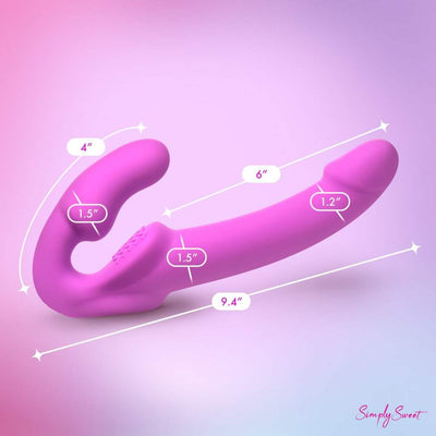 Vibrating Strapless Strap-On with Remote | Candy Crush Purple