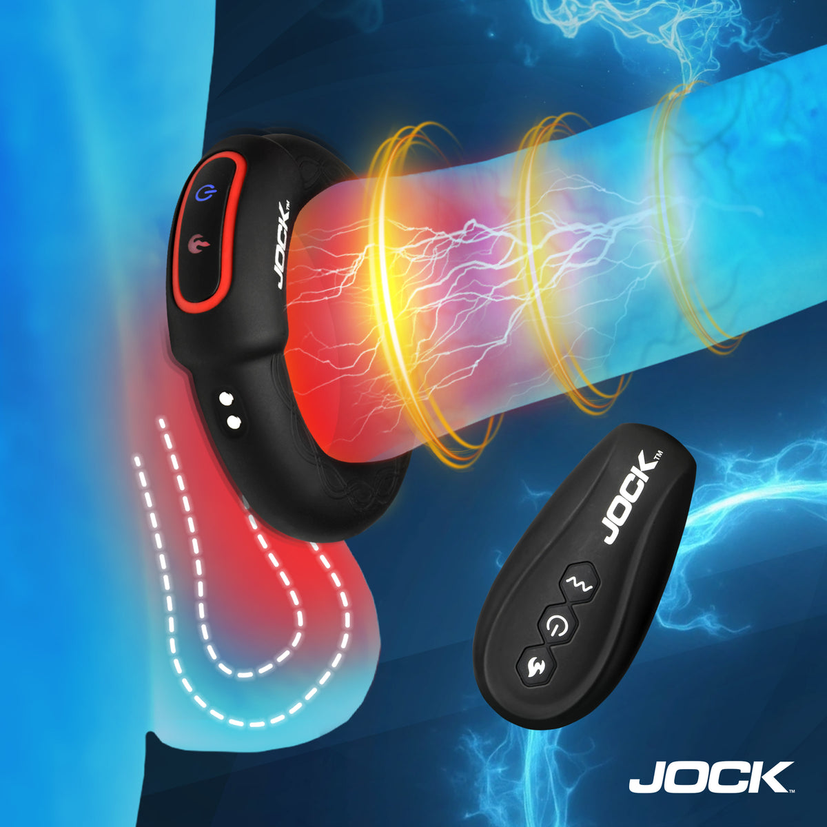 Rumbler Vibrating and Warming Silicone Cock Ring, 2 Inch