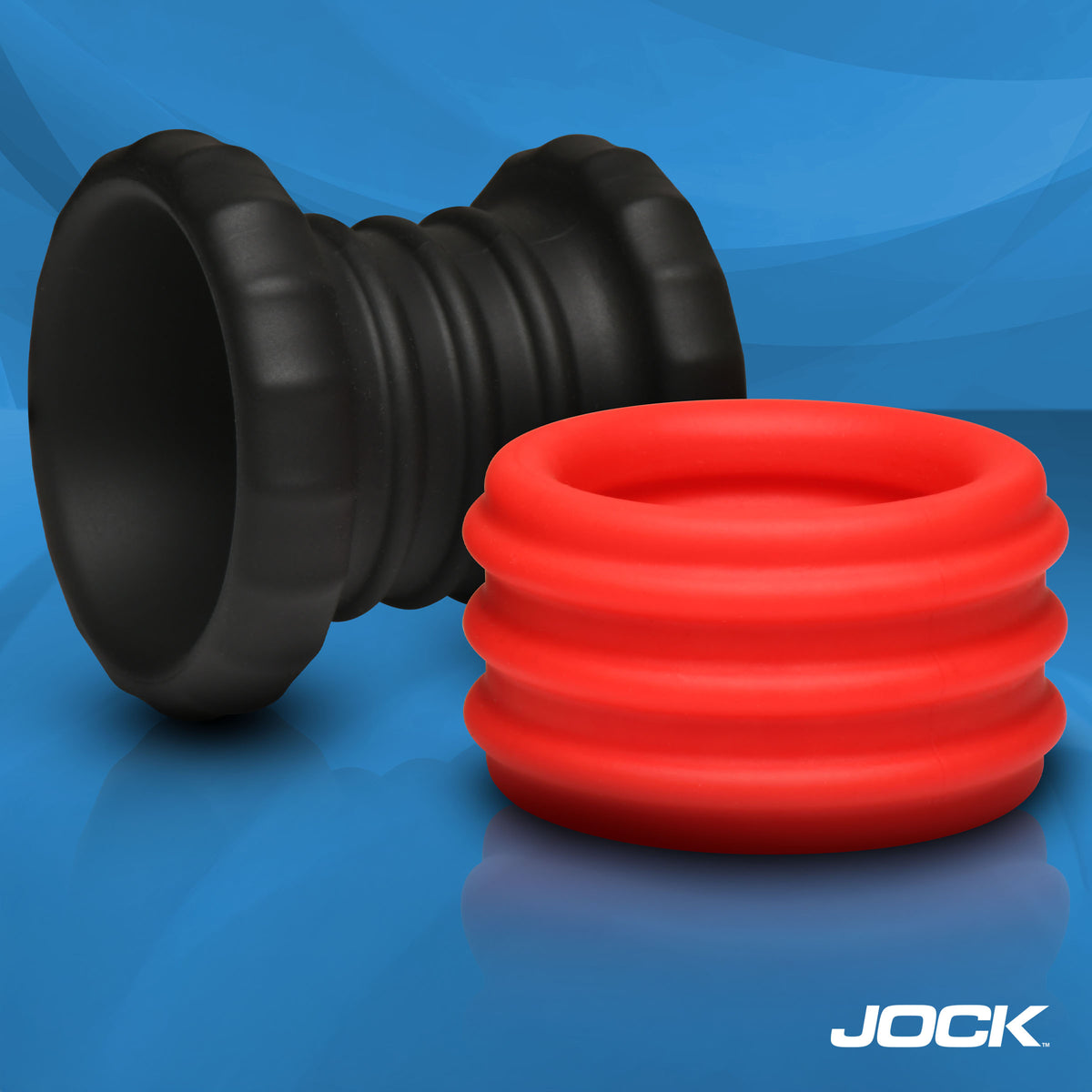 Jock 2-in-1 Silicone Cock Ring and Ball Stretcher Set