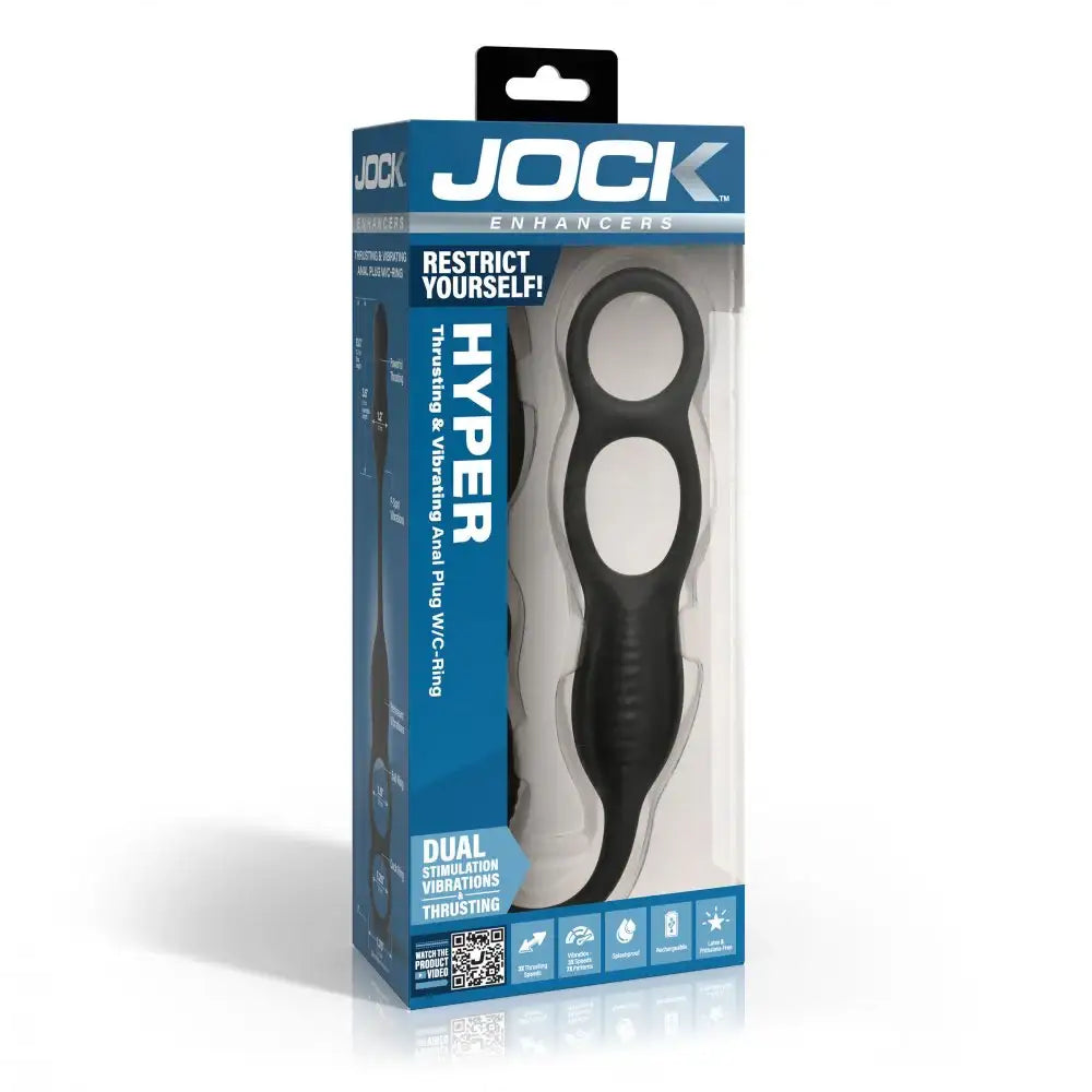 Hyper Thrusting and Vibrating Anal Plug with Cock Ring - packaging
