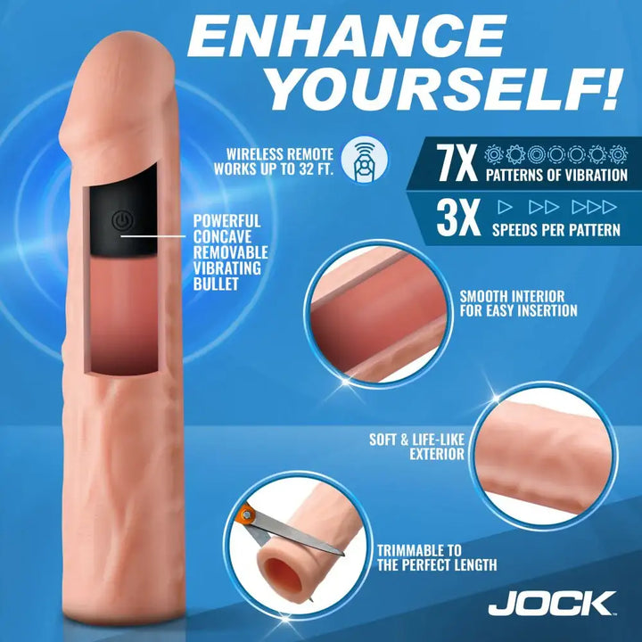 Enhancers Vibrating Penis Extender w/ Remote