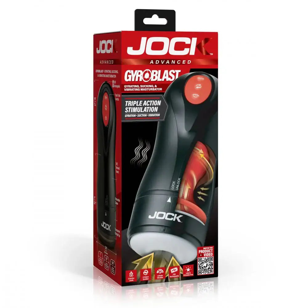 Gyroblast Gyrating, Sucking, & Vibrating Stroker Masturbator - packaging
