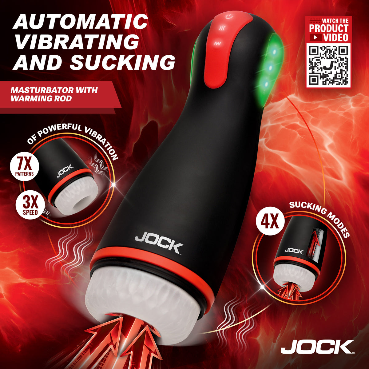 Blaze Vibrating, Sucking and Warming Masturbator
