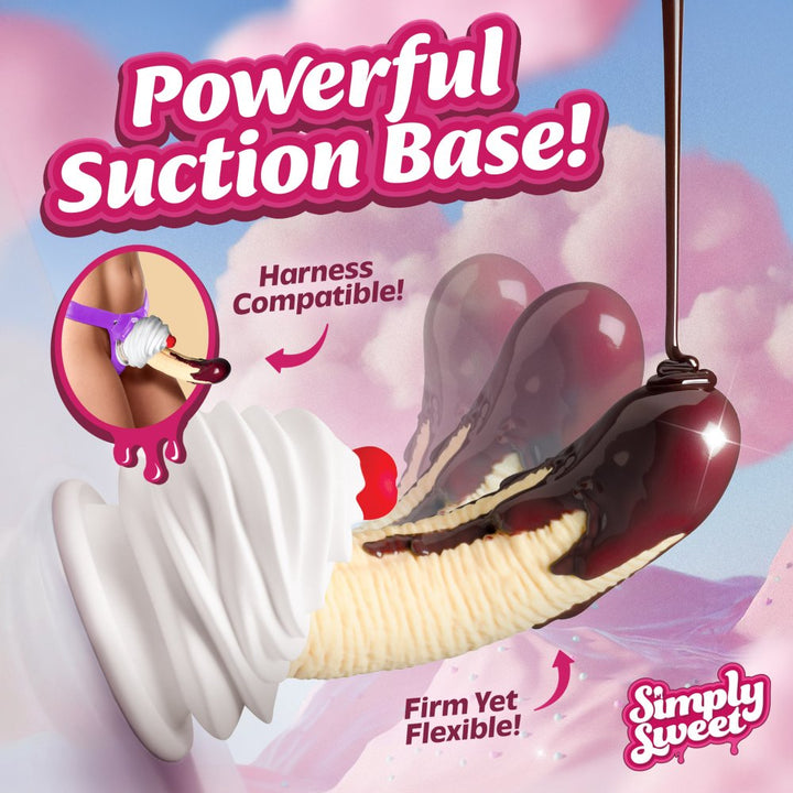 Chocolate Dipped 7.4 Inch Banana Split Premium Silicone Dildo