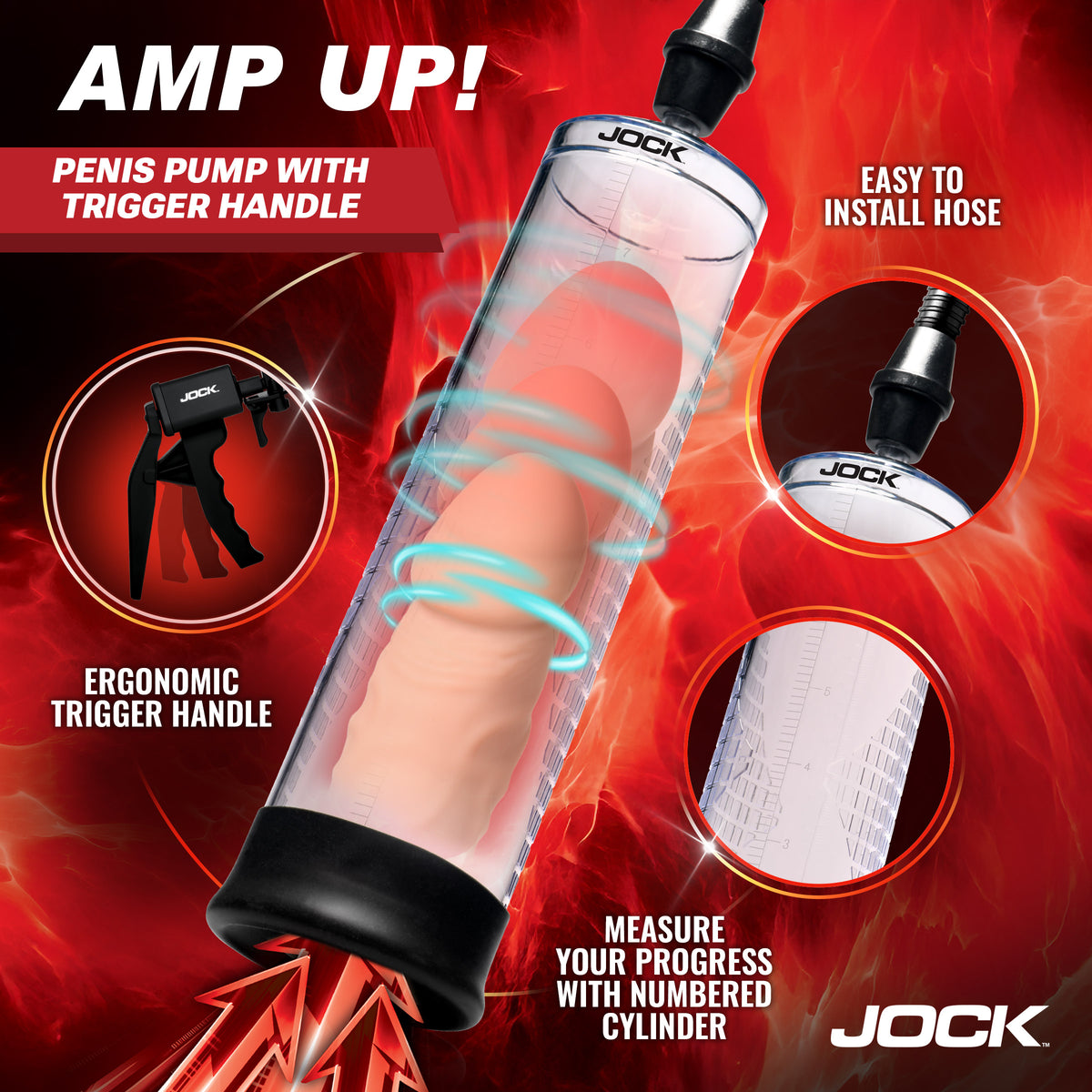 Jock Amp Up Penis Pump with Trigger Handle