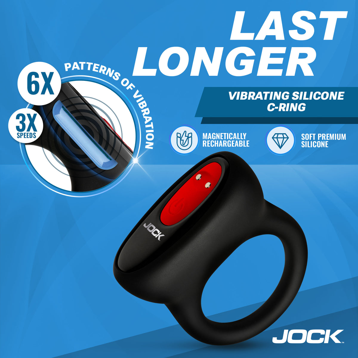 Jock Hard-On Vibrating Silicone C-Ring