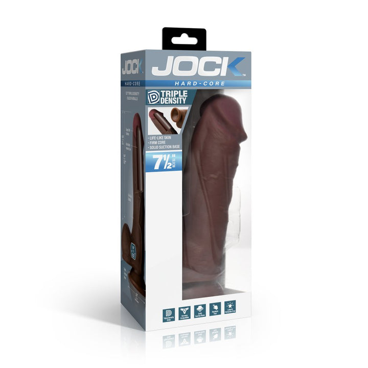 HardCore 7.5 Inch Triple Density Realistic Dildo w/ Suction Cup & Balls